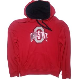 Retro Ohio State Embroidered Logo Hooded Sweatershirt Varsity Authentic Apparel